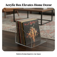 Transparent LP Display Rack Easy to Clean Acrylic Vinyl Album Storage Box