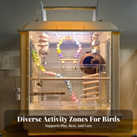 Clear-Front Bird Habitat Easy to Clean Avian Habitat Unobstructed View