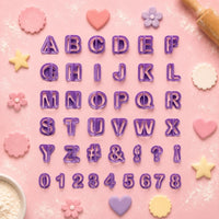 40 Pieces Letter Stamp Mold Personalized Designs Symbol Cake Stamp Easy to Use