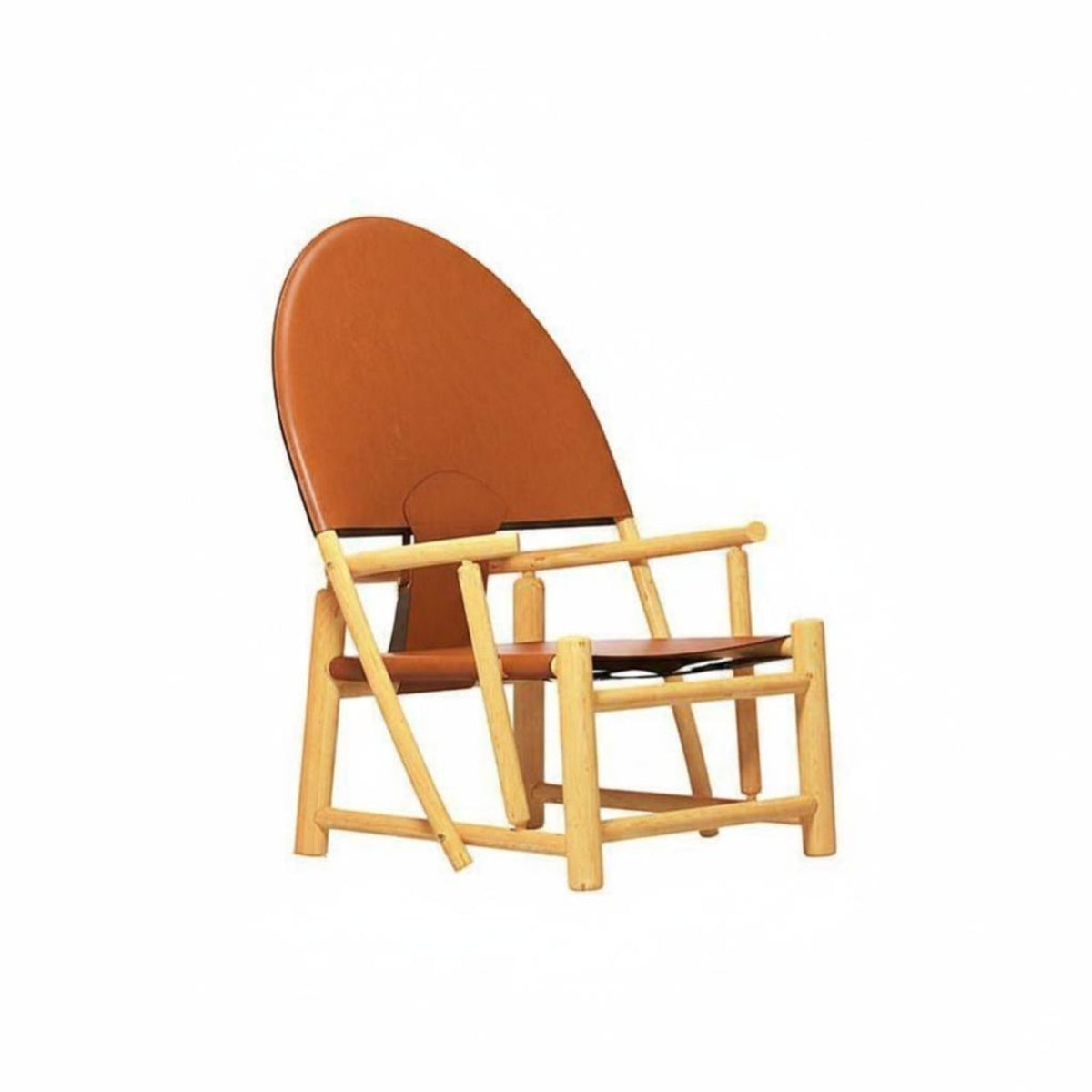 Scallop rear Armchair sturdy Wood Frame Single Sofa Creative outline periodera Modern aesthetic for Adults, Living Room, Bedroom