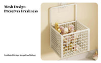 Hanging Produce Basket Space-Saving Kitchen Organizer Ventilated Design