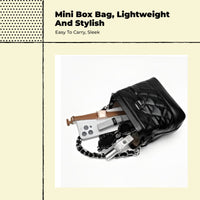Mini quilted box bag with handle
