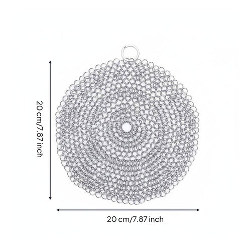 Chainmail Scrubber Rust Resistant Stainless Steel Scrubber Long-Lasting