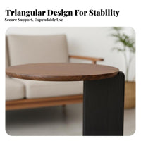 2 Pieces Round Nesting Tables Modern Design Nesting Table Set Sturdy Construction adaptable Use for Homeowners, Bedroom, Office