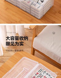 Mahjong Tile Storage Box Large Plastic Empty Case for Home Use