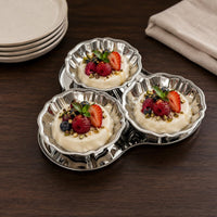 Pedestal Fruit Tray Silver Stainless Steel Fruit Tray Decorative
