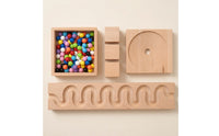 Bead Tracking Toy Sleek Track Board with Beads Sensory Bead Guide for Young Children