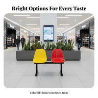Gang Chair Easy to Clean Waiting Room Bench Sturdy Airport Seating Bench for Customers, General Public, Shopping Malls, Airports