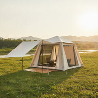 Leak-Resistant Inflatable Tent with Pump Heavy-Duty Oxford Cloth Inflatable Tent Windproof Shelter Long-Lasting for Family Trips