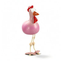 Chicken Statue with Dangling Legs Cartoon Chicken Figurine Cute for Desktop
