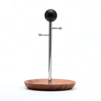Key Rack with Wood Base Compact Desktop Key Holder Practical for Bedside Table