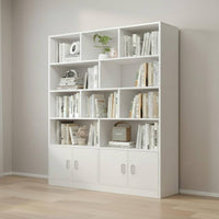Tall Storage Cabinet with Doors Sturdy Duty Floor Standing Storage Organizer Multi-Tier Display Shelf Stable Design Household