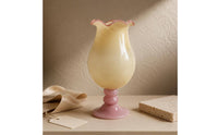 Glass Vase Colorful Decorative Vase Handmade Look