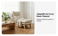 Highsupport Recliner with Footrest Removable and Launderable Cover Lounge Chair Minimalist Design Sturdy Frame for Living Room