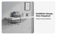 Over-the-Shelf Wire Basket Minimalist Design Desk Organizer adaptable for Closet