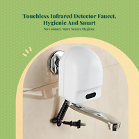 Touchless infrared sensor faucet