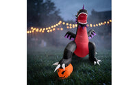 Giant Inflatable Dragon with Pumpkin Large Inflatable Dragon Outdoor Yard Decoration Spooky for Lawn