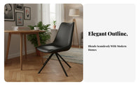 Upholstered rotating Armchair Cushioned Seat Dining Seating Modern Design space-saving for Homeowners, Office Workers