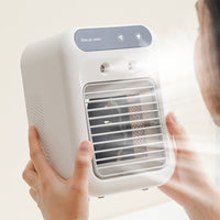 Compact Desktop Air Cooler Humidifying Mini Air Cooler Touch Controls Portable Mist Fan Ventilated
