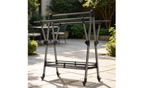 Folding Clothes Drying Rack with Wheels Space-Saving Rolling Drying Rack Metal Freestanding for Balcony
