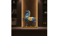 Horse Figurine with Base Embossed Horse Figurine Detailed Collectible for Housewarming