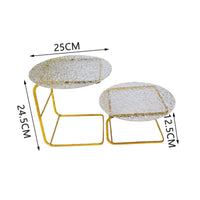 Cake Stand Textured Pastry Stand Transparent Serving Platter for Party Hosts, Weddings, Parties