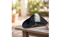 Pirate Hat with Feather Structured Pirate Costume Hat Elegant for Adults