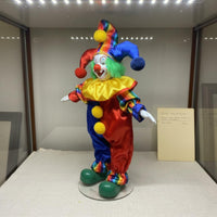 Ceramic Clown Doll Detailed Design Handmade Jester Doll Adjustable Posing