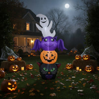 stackable specters with Black Cat and Pumpkin Spooky Halloween Inflatable Giant Inflatable Yard Decoration for Porch