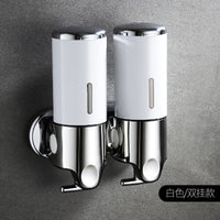 Wall-Mounted 304 Stainless Steel Soap Dispenser, Manual Press, for Hotel Bathroom