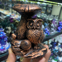 猫头鹰水晶球底座球托水晶球座玉器底托树脂工艺品批创意树脂底座