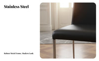Stackable Armless Dining Chair Modern Design Upholstered Armless Chair Comfortable Backrest Seating Furniture Sturdy Long-Lasting for Restaurant Owners, Homeowners, Families, Hotel, Kitchen, Waiting Room, Bedroom