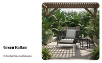 Waterproof 4-Piece Woven Seating set Weather-Resistant Outdoor Furniture Water Patio Set configurable Combination for Homeowners, Entertainers, Balcony, Garden, rearyard, Porch