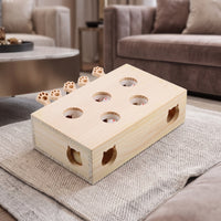 Interactive Wooden Cat Puzzle Toy Cat Puzzle Box Indoor for Kittens, Living Room