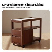 Rolling Utility Cart minimalist design Side Table Movable with casters for Living Room