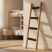 4 Pieces Bunk Bed Ladder Pad with Straps Bed Ladder Cover Easy to Clean Accessory for Kids Room