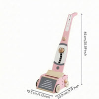 Wooden Vacuum Cleaner Toy Early Learning Kids Cleaning Set Easy to Store