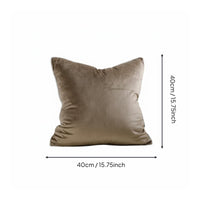 Color Piped Throw Pillow Cover Zipper Decorative Velvet Cushion Home Decor Decoration for Bed