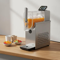 Automatic Cleaning Slush and Soft Serve Machine Multi Function Slush Machine Small Size Soft Serve Ice Cream Creator Stainless Steel for Home, Party