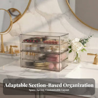 Clear Drawer Organizer multi-purpose Desktop reachory debrisproof for Desk, Women