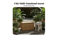 Woven Storage Stool Long-Lasting Frame Footstool Multi-Functional Design