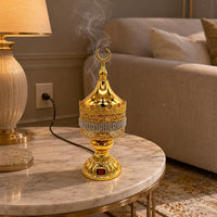 Metal Electric Incense Burner Decorative Electric Incense Burner Flameless for Living Room