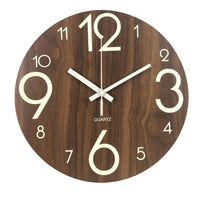 Silent Wall Clock Round Luminous Wall Clock Glow in the Dark for Office
