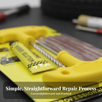 Universal Fit Tire Plug Insertion Set Portable Tire Puncture Plug Set Easy to Use Vehicle Repair Equipment Heavy Duty for Car Owners, Motorcycle Riders, DIY Enthusiasts, Roadside Emergency, Garage, Away from Paved Surfaces-Pavement Adventures