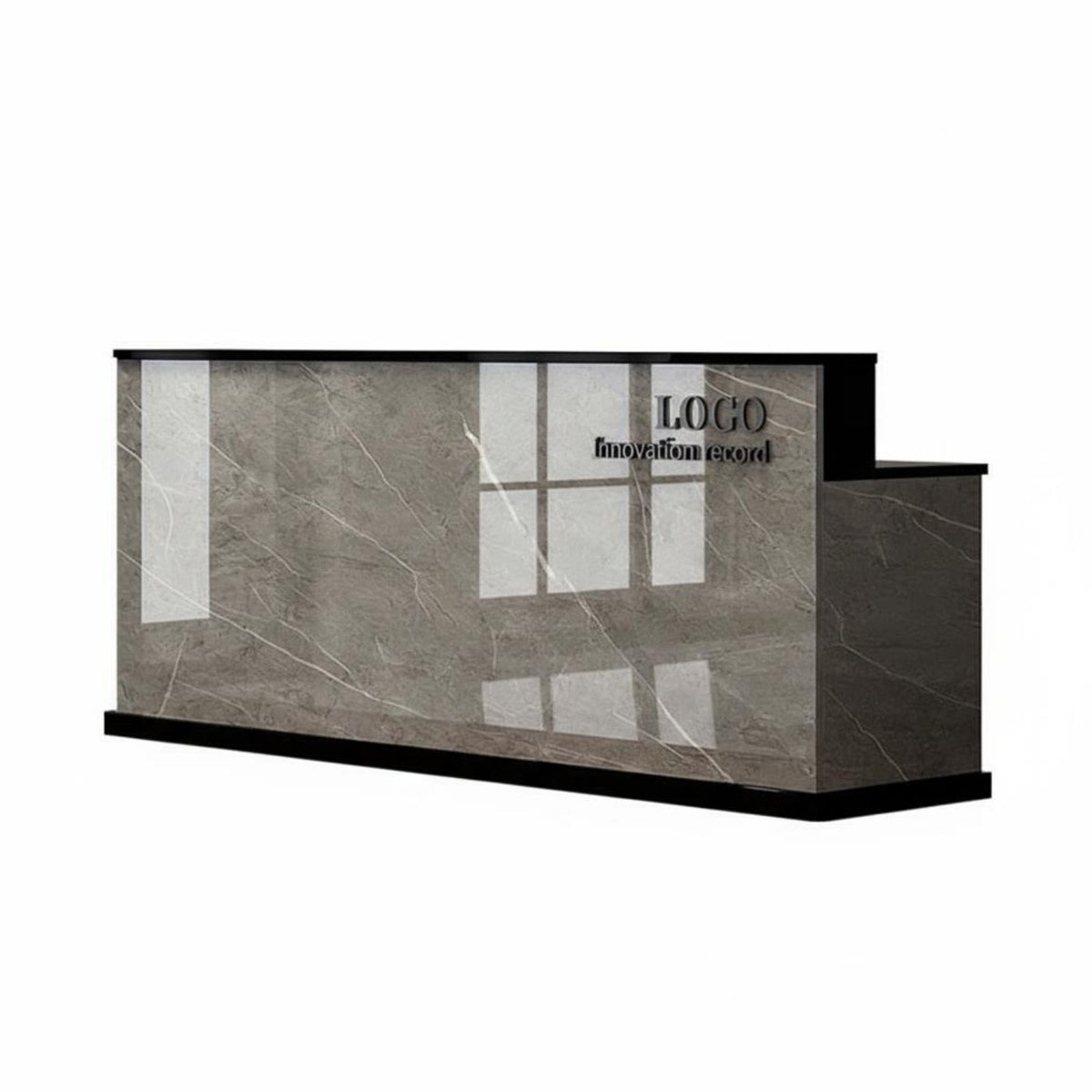 Modern Front Desk Counter Reception Retail Checkout Counter Sturdy Material Spacious Workspace Suitable for Retailers Receptionists Boutique Salon Corporate Workplace