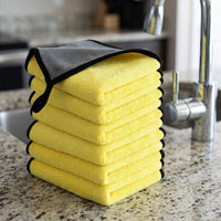 600gsm Car Drying Towel Microfibre Cloth, Large 30x60cm Cleaning Cloths for Car Washing, Double-Sided Shedding-Resistant Blended Yarn