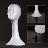Tall Foam Mannequin Head for Wigs and Hats