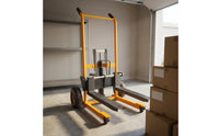 Manual Hydraulic Lifting Hand Truck Textured Grips Foldable Hydraulic Hand Truck Load Mover 4 Wheels