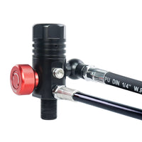 Aluminum Diving First Stage Regulator with Aluminum Alloy Breathing Valve, with M10 Pressure Gauge / Extended Pressure Gauge