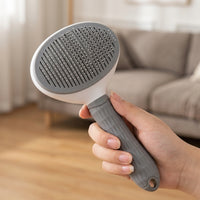 Cat Brush and Pet Hair Remover for Dog Grooming, Self-Cleaning Slicker Dog Brush with Stainless Steel Pins, Ergonomic Dog Comb, Cat Grooming Gift